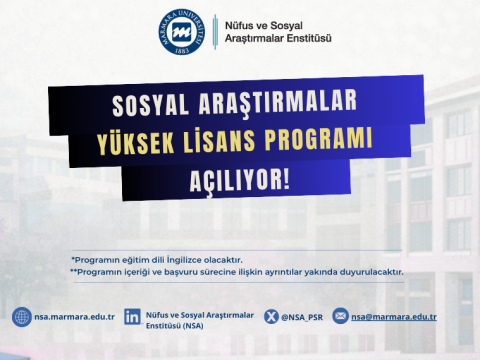 Sosyal Araştırmalar Yüksek Lisans Programı Açılıyor!